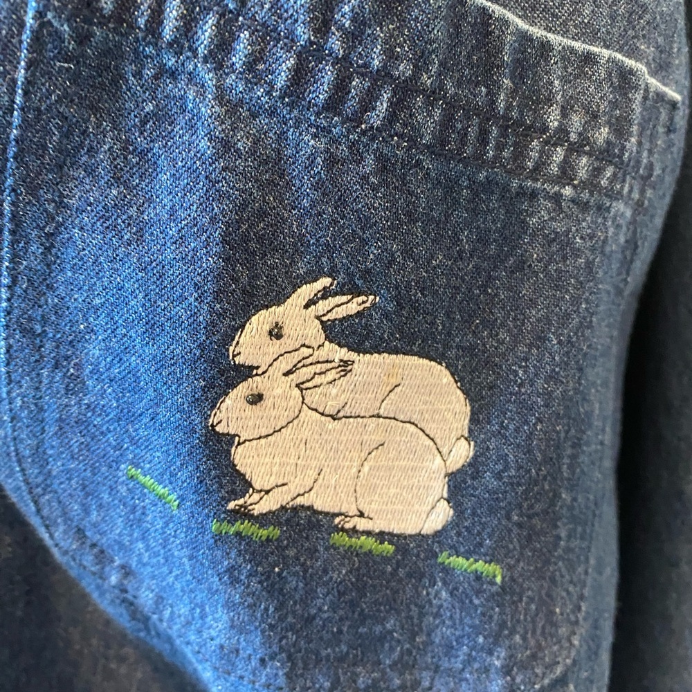 Vintage Farm Animals Embroidered Denim Oversized Jacket - Picture 3 of 8